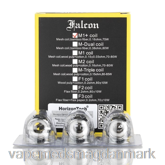 Vape Væske Horizon Falcon Erstatningsspoler 0,16ohm M1+ Mesh Coils